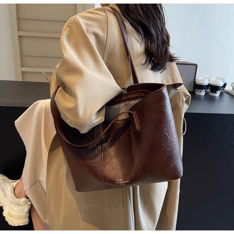 Large Capacity Women's Shoulder Bag 2025 New Fashion Commuting Trendy Handbag Large Bag Trendy Tote Bag
