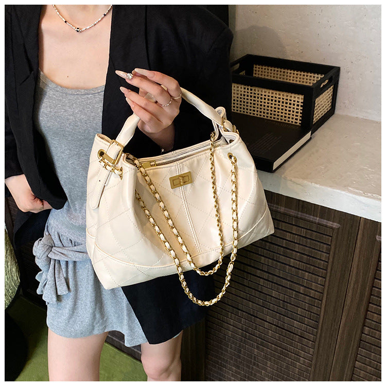 Commuting Large Capacity Bag for Women 2025 New Fashion Versatile Chain Shoulder Crossbody Bag High-end Handbag