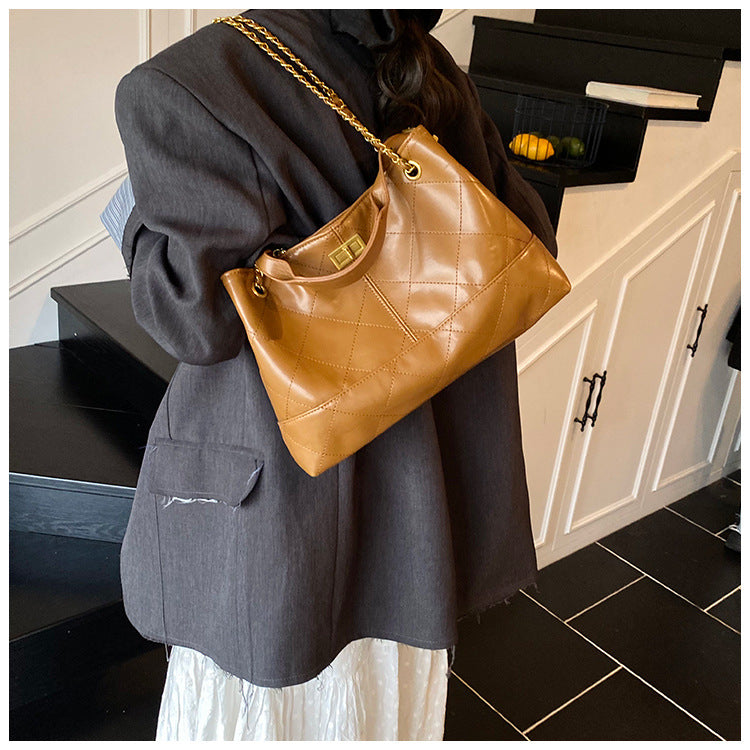 Commuting Large Capacity Bag for Women 2025 New Fashion Versatile Chain Shoulder Crossbody Bag High-end Handbag