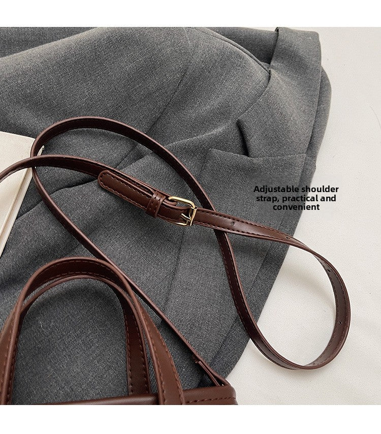 Super Popular Niche Embroidered Bag for Women 2025 New Fashion Versatile Crossbody Bag Color-Block Handbag Bucket Bag Small Tote Bag