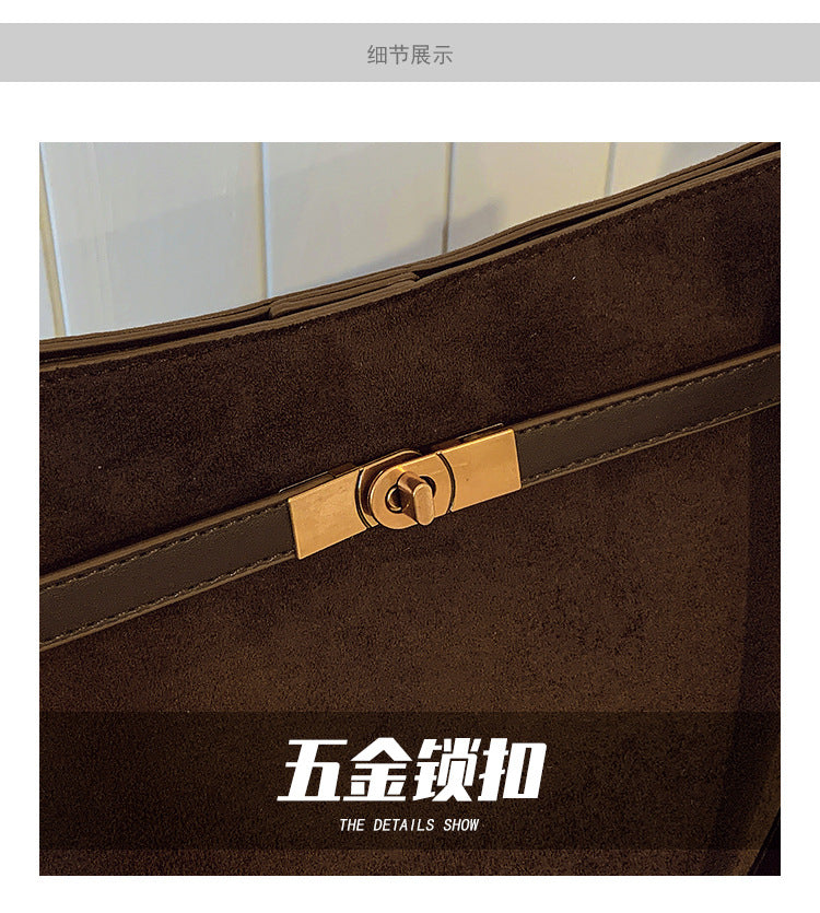 Tote Bag Autumn Winter High-end Matte Women's Bag New Large Capacity Simple Commuter Bag Cross-border Single Shoulder Crossbody Bag