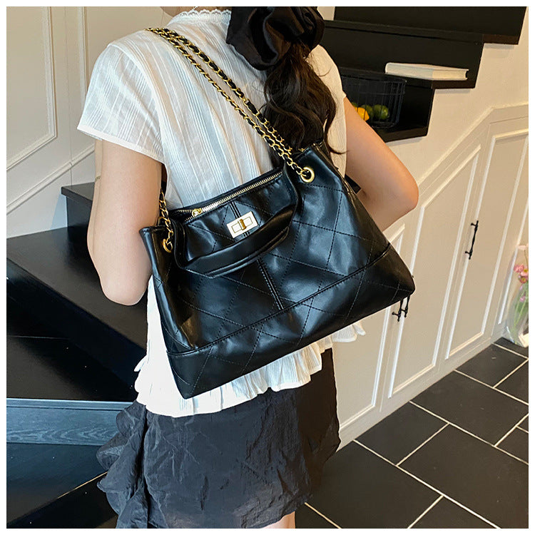 Commuting Large Capacity Bag for Women 2025 New Fashion Versatile Chain Shoulder Crossbody Bag High-end Handbag
