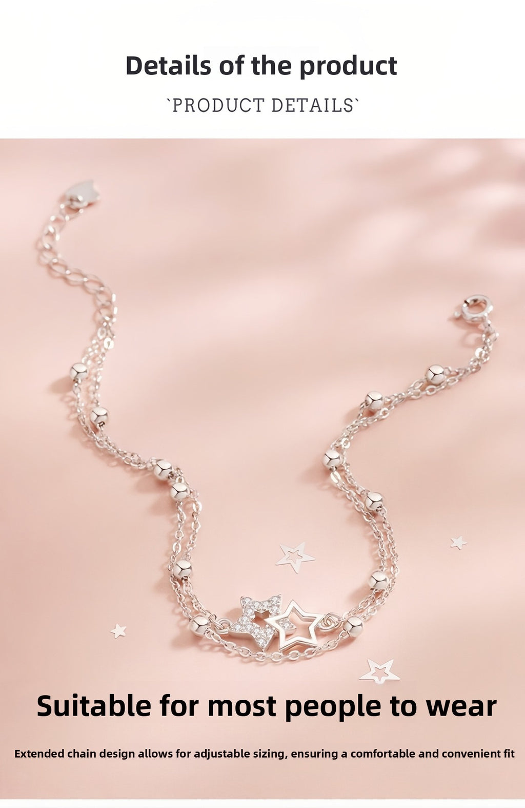 S925 Sterling Silver Starry Sky Story Bracelet for Women Korean Version Light Luxury Exquisite Ins Style Niche Design Gift for Girlfriend