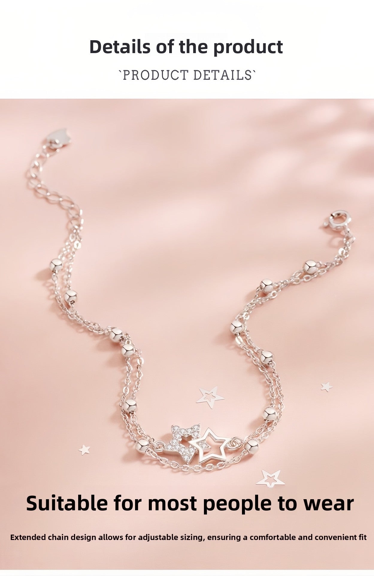 S925 Sterling Silver Starry Sky Story Bracelet for Women Korean Version Light Luxury Exquisite Ins Style Niche Design Gift for Girlfriend