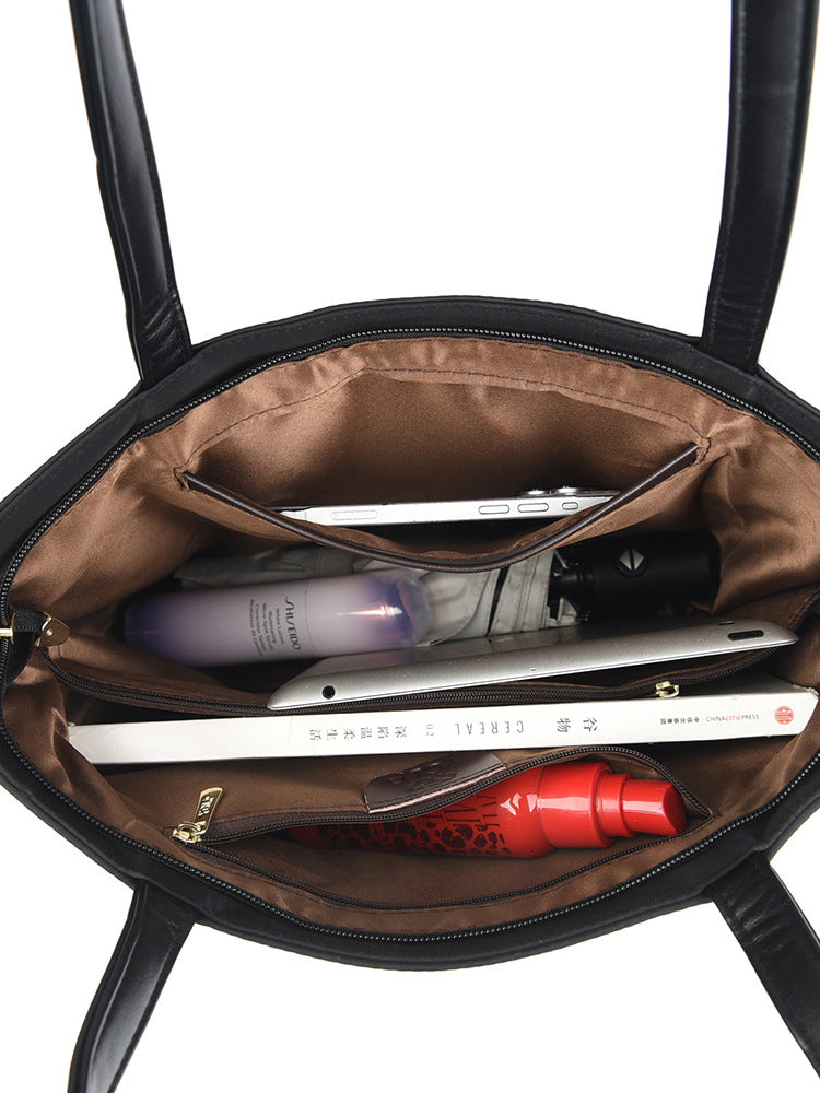 Simple Fashion Oxford Cloth Bag 2025 New Large Capacity High-End Tote Bag Casual Korean Style Women's Shoulder Bag