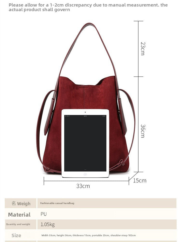 2025 New Fashion Matte Shoulder Bag Large Capacity High-end Handbag Commuter Bag for Women