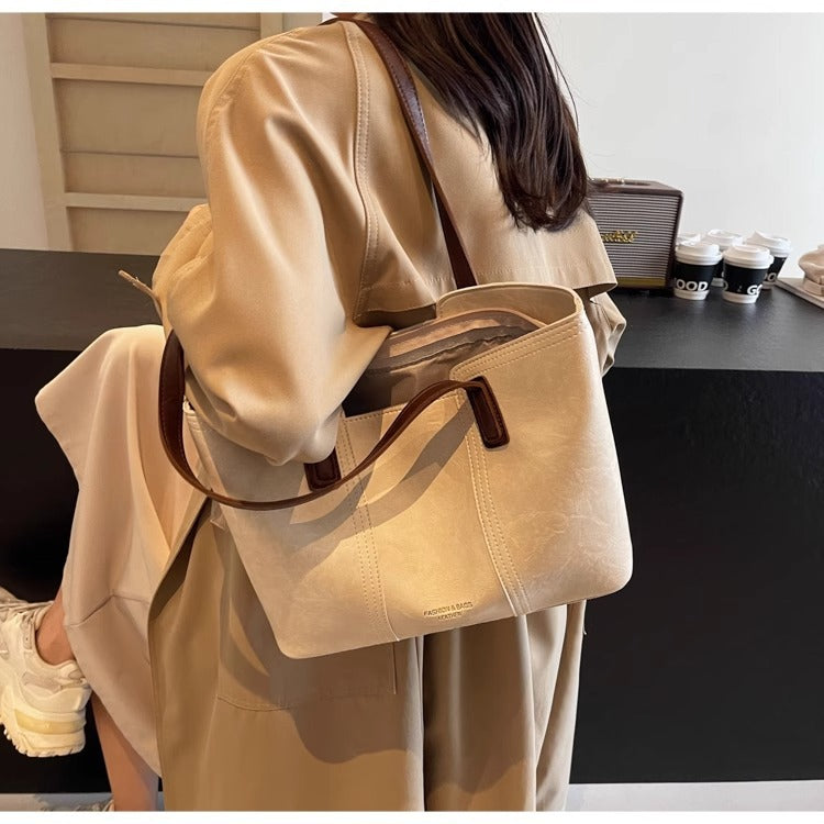 Large Capacity Women's Shoulder Bag 2025 New Fashion Commuting Trendy Handbag Large Bag Trendy Tote Bag