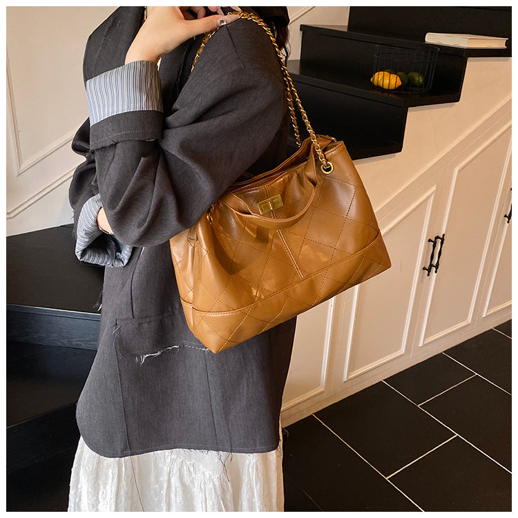 Commuting Large Capacity Bag for Women 2025 New Fashion Versatile Chain Shoulder Crossbody Bag High-end Handbag