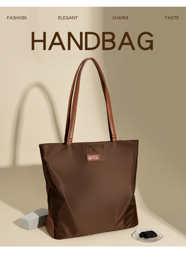 Simple Fashion Oxford Cloth Bag 2025 New Large Capacity High-End Tote Bag Casual Korean Style Women's Shoulder Bag