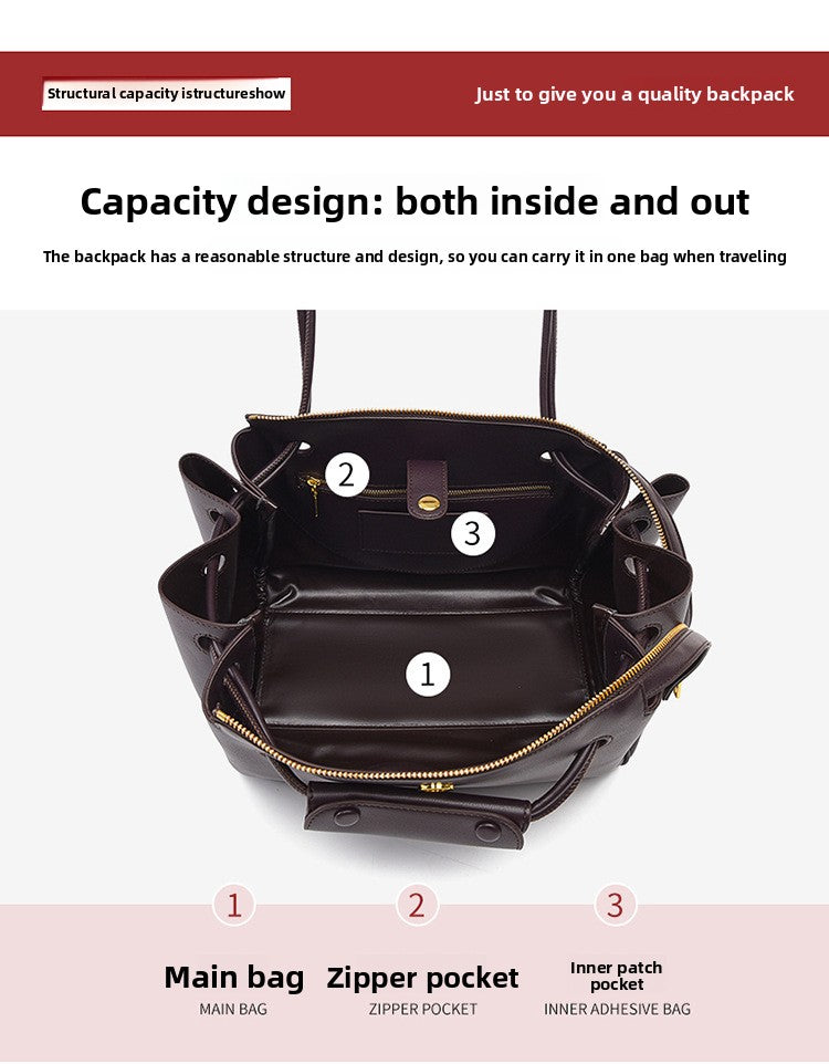 Crossbody Bag Autumn Winter New Bag Women L Brand Same Style Large Capacity Tote Bag Simple Soft Leather Commuter Bag Women Cross-border