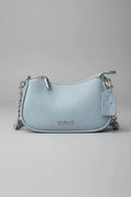 BELLAITY Light Blue Vegan Leather Chain Shoulder Bag Crossbody Purse