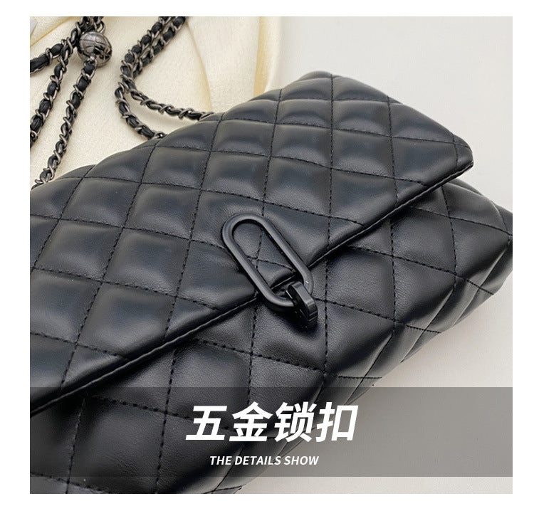 High-Quality Texture Bag for Women Autumn Winter 2025 New Trendy Fashion Quilted Chain Bag Niche Ladies Single Shoulder Crossbody Bag