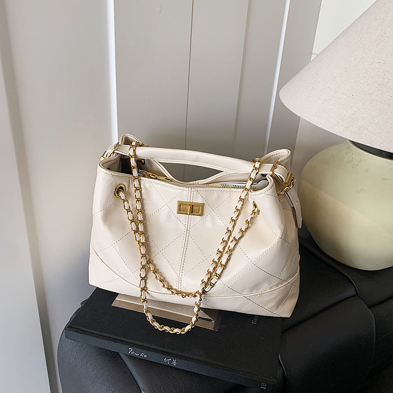 Commuting Large Capacity Bag for Women 2025 New Fashion Versatile Chain Shoulder Crossbody Bag High-end Handbag