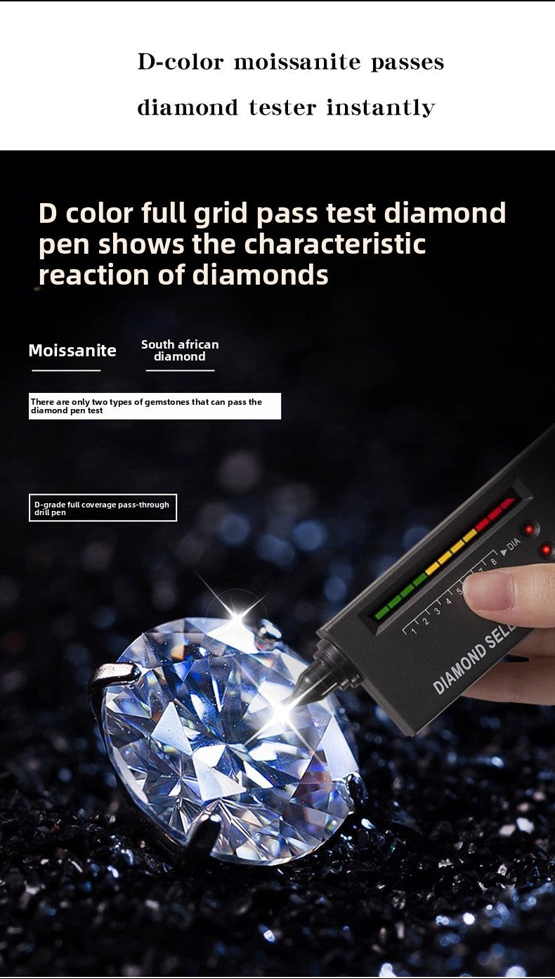 Moissanite Earrings for Men and Women, Pure Silver Six-Prong Ear Bone Studs, Elegant and Simple High-End Earrings, White Gold Ear Jewelry TK Cross-Border