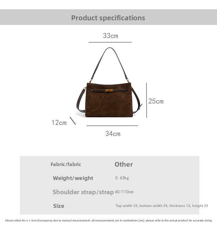 Tote Bag Autumn Winter High-end Matte Women's Bag New Large Capacity Simple Commuter Bag Cross-border Single Shoulder Crossbody Bag