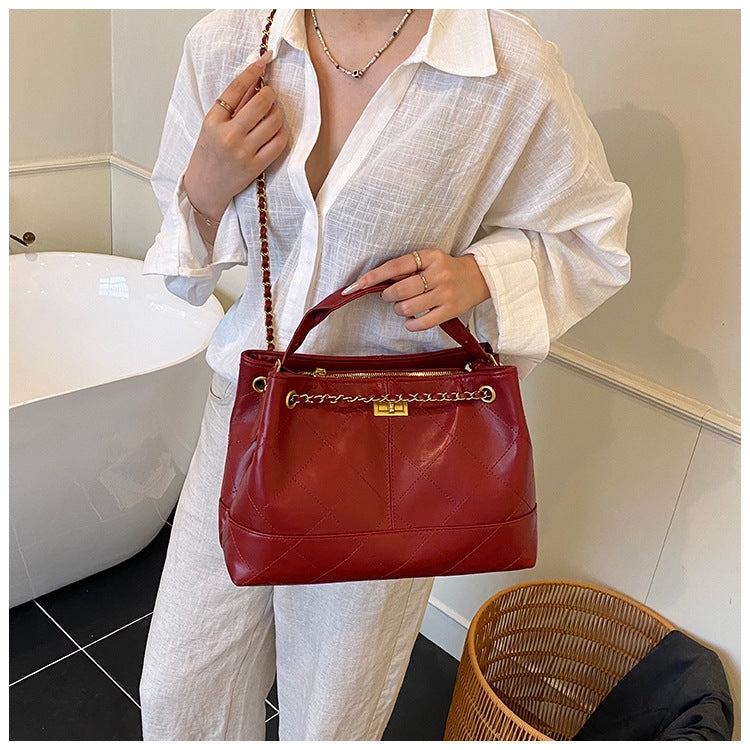 Commuting Large Capacity Bag for Women 2025 New Fashion Versatile Chain Shoulder Crossbody Bag High-end Handbag