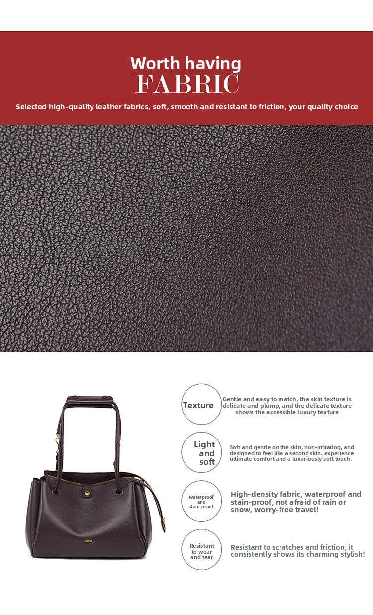 Crossbody Bag Autumn Winter New Bag Women L Brand Same Style Large Capacity Tote Bag Simple Soft Leather Commuter Bag Women Cross-border