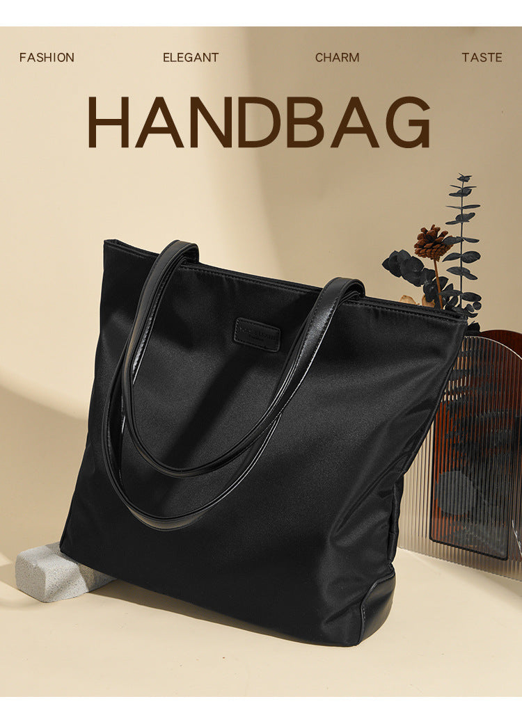 Simple Fashion Oxford Cloth Bag 2025 New Large Capacity High-End Tote Bag Casual Korean Style Women's Shoulder Bag