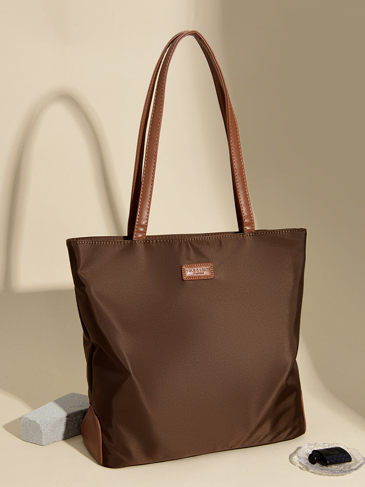 Simple Fashion Oxford Cloth Bag 2025 New Large Capacity High-End Tote Bag Casual Korean Style Women's Shoulder Bag