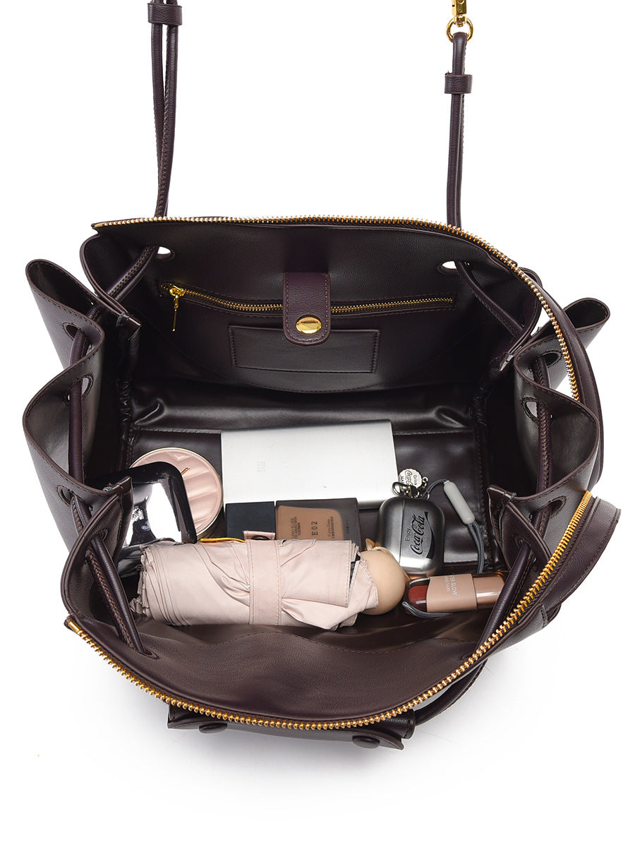 Crossbody Bag Autumn Winter New Bag Women L Brand Same Style Large Capacity Tote Bag Simple Soft Leather Commuter Bag Women Cross-border