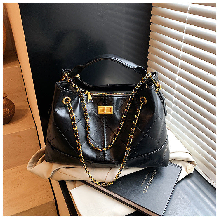 Commuting Large Capacity Bag for Women 2025 New Fashion Versatile Chain Shoulder Crossbody Bag High-end Handbag