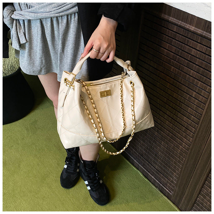 Commuting Large Capacity Bag for Women 2025 New Fashion Versatile Chain Shoulder Crossbody Bag High-end Handbag