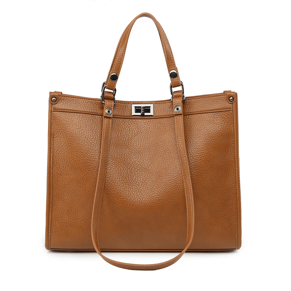 Handbag for Women with High-End Vintage Feel, New Commuter Bag, Large Capacity Tote Bag for Autumn and Winter, Cross-Border Wholesale