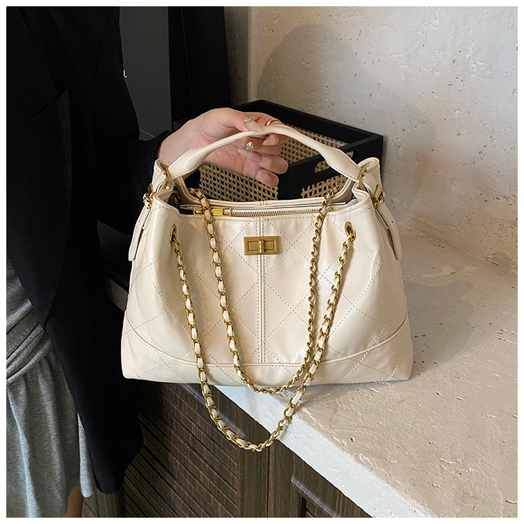 Commuting Large Capacity Bag for Women 2025 New Fashion Versatile Chain Shoulder Crossbody Bag High-end Handbag