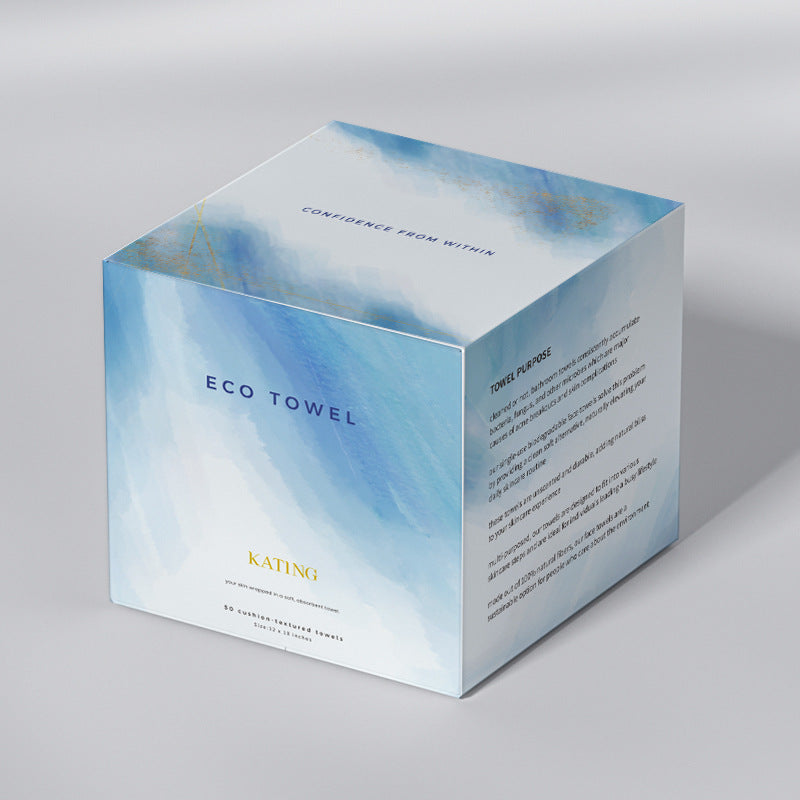 Amazon Hot-Selling Face Towels Disposable Cotton Soft Towels Extra Large Thickened EF Pattern Makeup Removal Wipes Disposable Face Towels