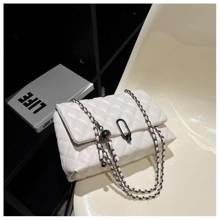 High-Quality Texture Bag for Women Autumn Winter 2025 New Trendy Fashion Quilted Chain Bag Niche Ladies Single Shoulder Crossbody Bag