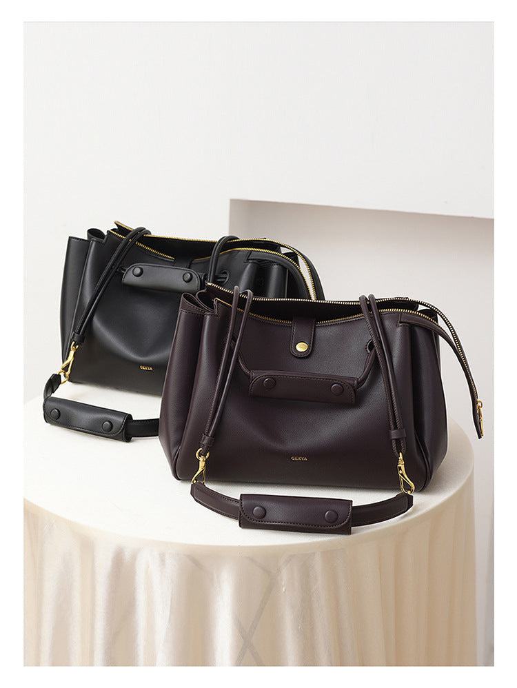 Crossbody Bag Autumn Winter New Bag Women L Brand Same Style Large Capacity Tote Bag Simple Soft Leather Commuter Bag Women Cross-border