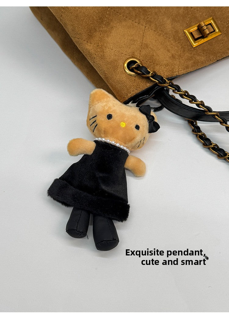 Vintage Suede Bag 2025 New Commuter Women's Shoulder Crossbody Bag Large Capacity Handbag Tote Bag