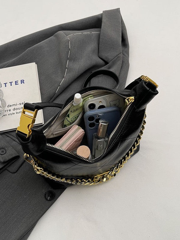 2025 New High-End Handbag Crossbody Bag Quilted Chain Handbag Design Soft Leather Dumpling Bag for Women