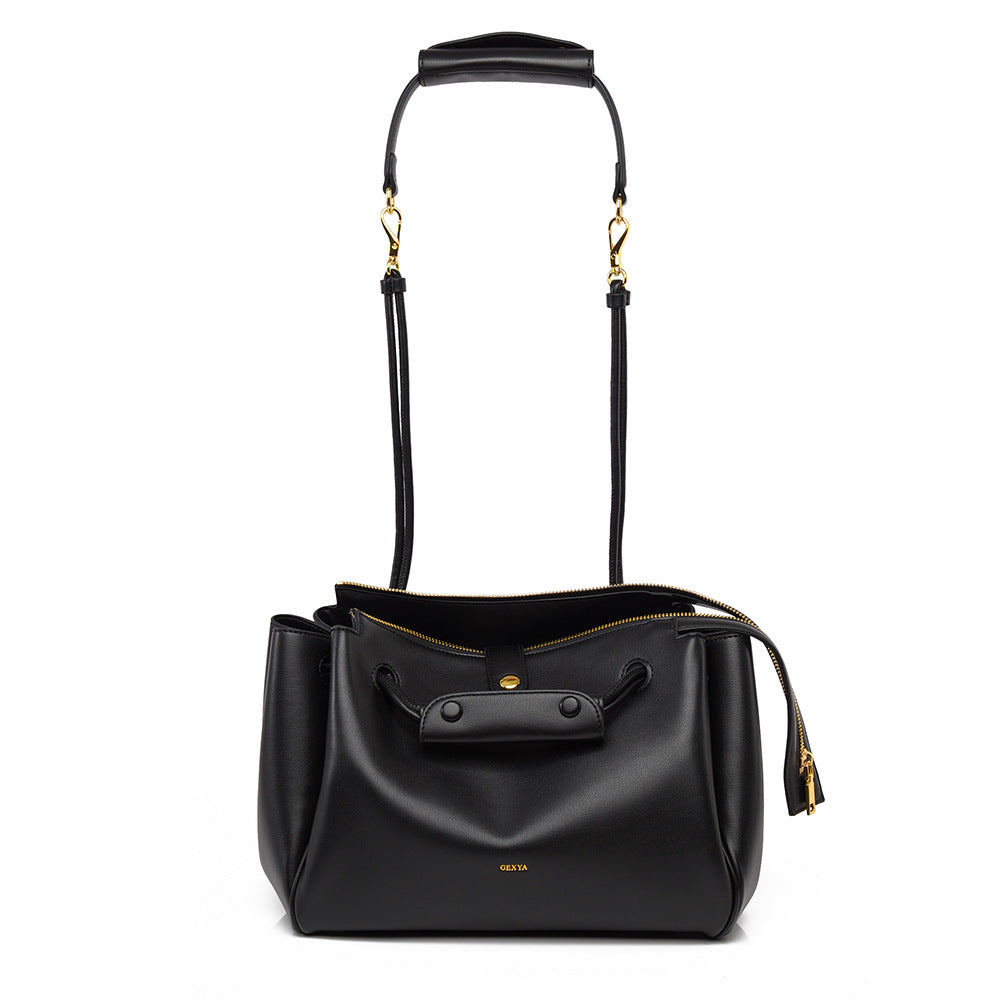 Crossbody Bag Autumn Winter New Bag Women L Brand Same Style Large Capacity Tote Bag Simple Soft Leather Commuter Bag Women Cross-border