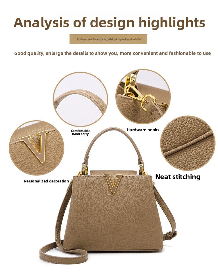 Women's Handbag 2025 Fashion Versatile Bucket Bag High-end Feel Large Capacity Commuter Crossbody Bag Women's Bag
