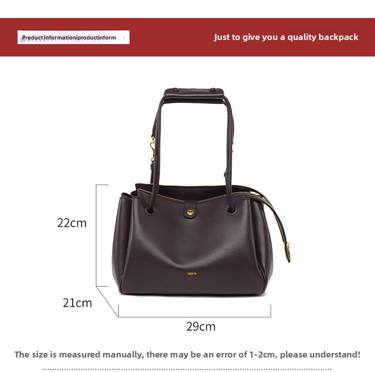 Crossbody Bag Autumn Winter New Bag Women L Brand Same Style Large Capacity Tote Bag Simple Soft Leather Commuter Bag Women Cross-border