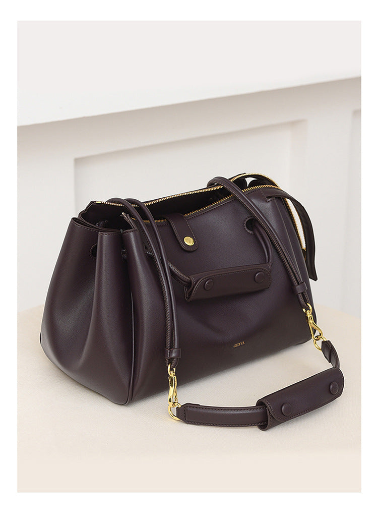 Crossbody Bag Autumn Winter New Bag Women L Brand Same Style Large Capacity Tote Bag Simple Soft Leather Commuter Bag Women Cross-border