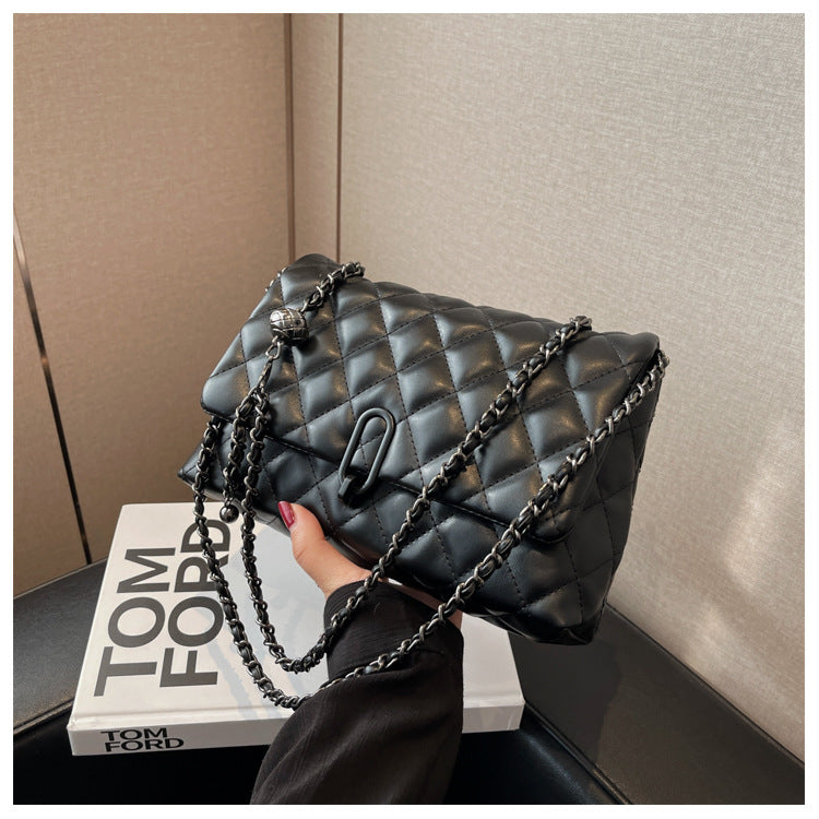 High-Quality Texture Bag for Women Autumn Winter 2025 New Trendy Fashion Quilted Chain Bag Niche Ladies Single Shoulder Crossbody Bag
