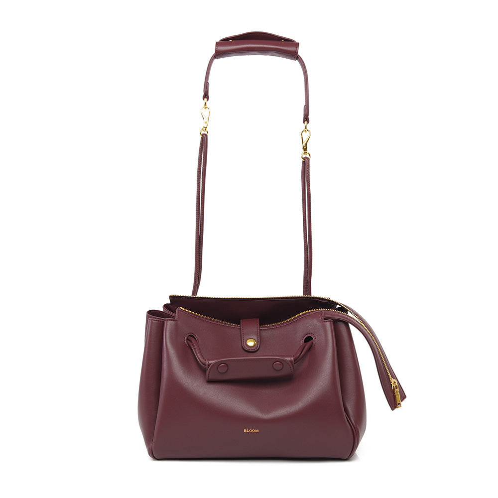 Crossbody Bag Autumn Winter New Bag Women L Brand Same Style Large Capacity Tote Bag Simple Soft Leather Commuter Bag Women Cross-border