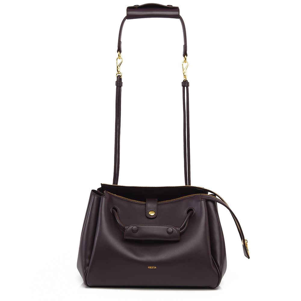 Crossbody Bag Autumn Winter New Bag Women L Brand Same Style Large Capacity Tote Bag Simple Soft Leather Commuter Bag Women Cross-border