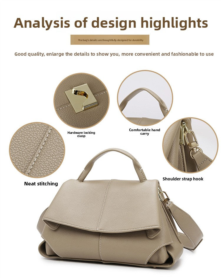 Cross-Border Crossbody Bag New Niche Handbag High-End Versatile Commuter Bag for Women Simple Large Capacity Tote Bag