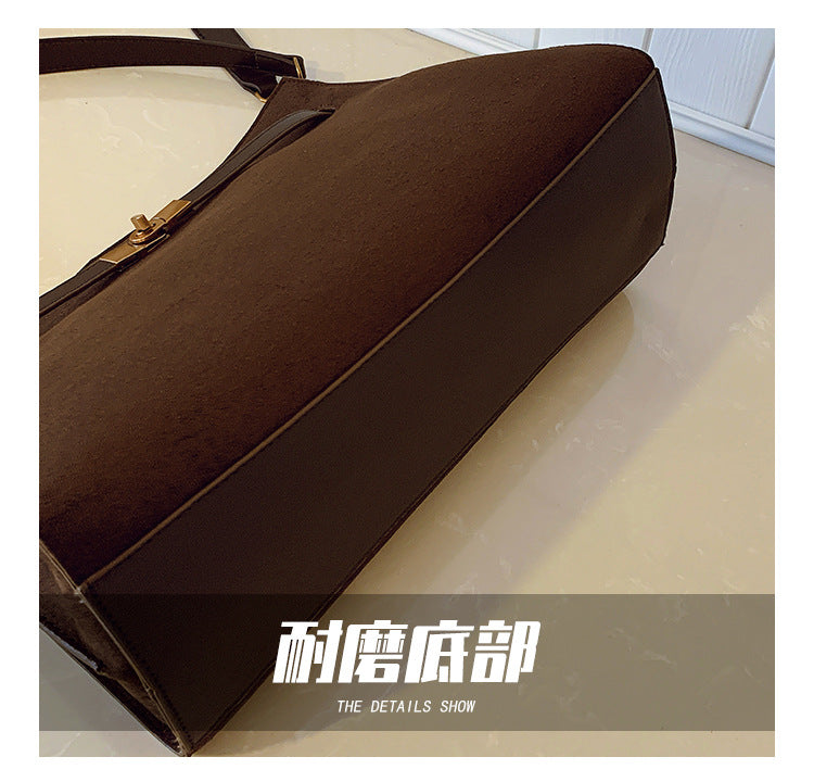 Tote Bag Autumn Winter High-end Matte Women's Bag New Large Capacity Simple Commuter Bag Cross-border Single Shoulder Crossbody Bag