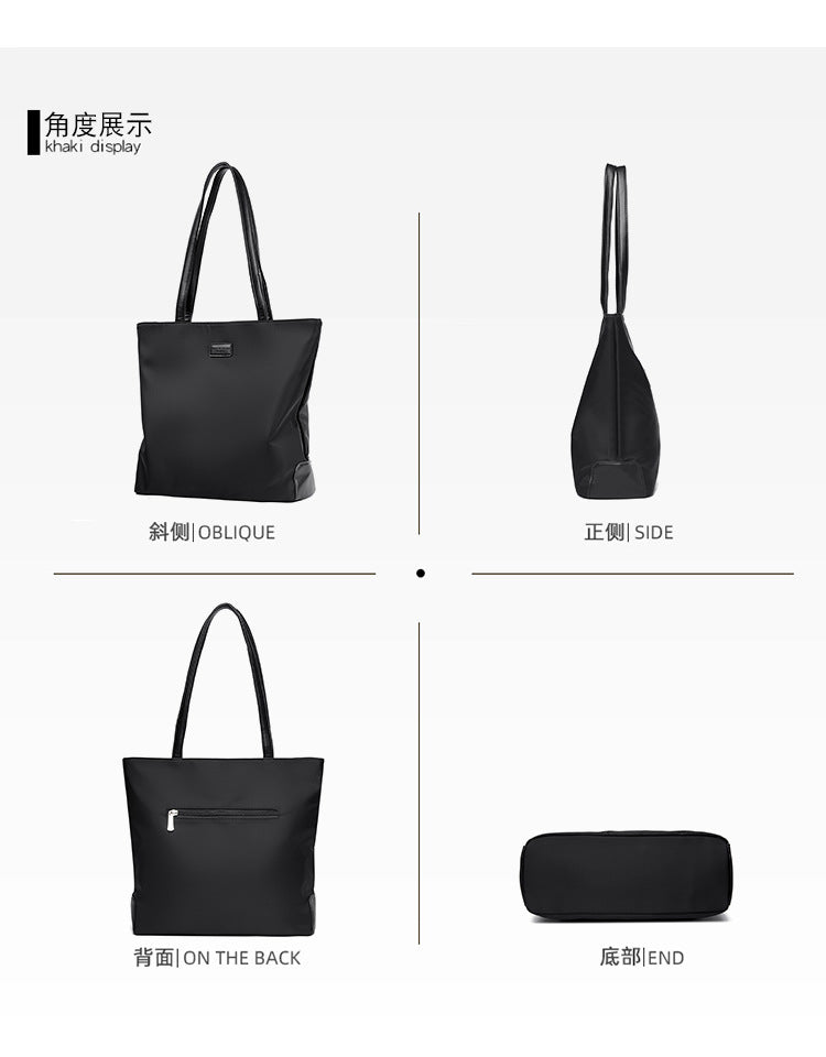 Simple Fashion Oxford Cloth Bag 2025 New Large Capacity High-End Tote Bag Casual Korean Style Women's Shoulder Bag
