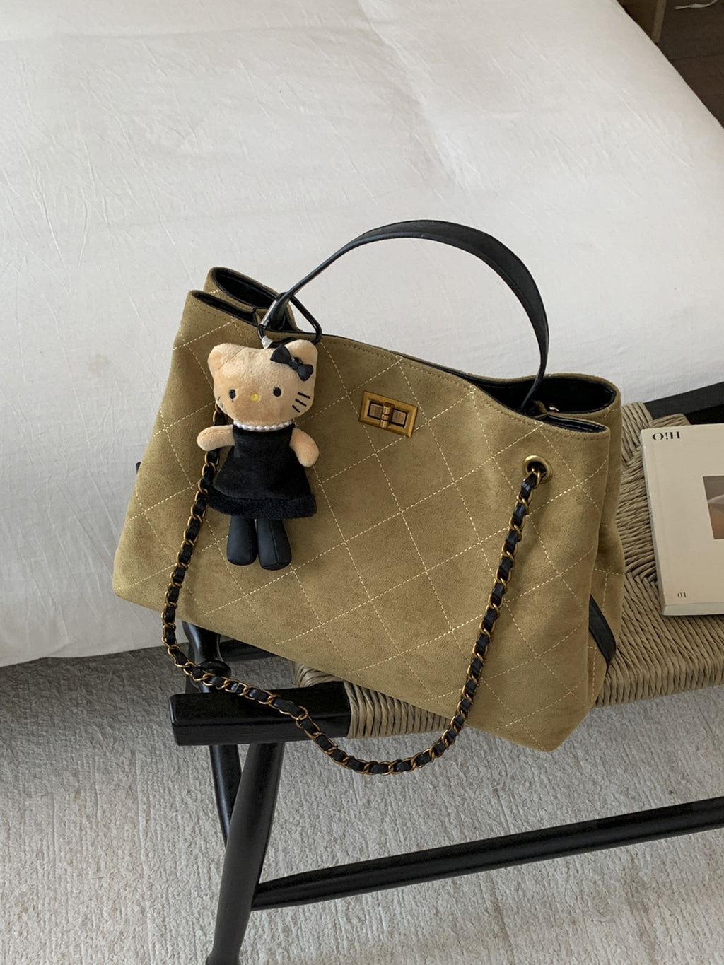 Vintage Suede Bag 2025 New Commuter Women's Shoulder Crossbody Bag Large Capacity Handbag Tote Bag