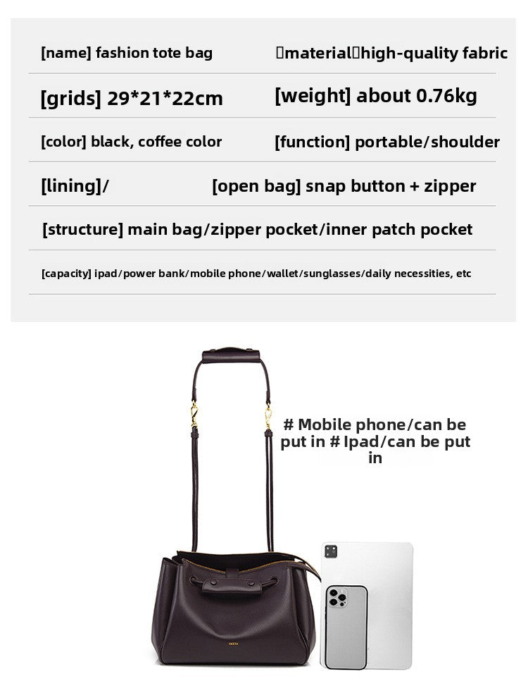 Crossbody Bag Autumn Winter New Bag Women L Brand Same Style Large Capacity Tote Bag Simple Soft Leather Commuter Bag Women Cross-border