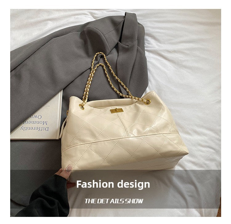 Commuting Large Capacity Bag for Women 2025 New Fashion Versatile Chain Shoulder Crossbody Bag High-end Handbag