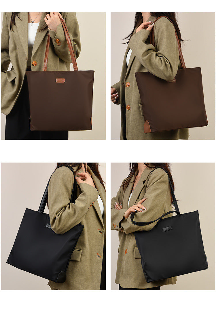 Simple Fashion Oxford Cloth Bag 2025 New Large Capacity High-End Tote Bag Casual Korean Style Women's Shoulder Bag