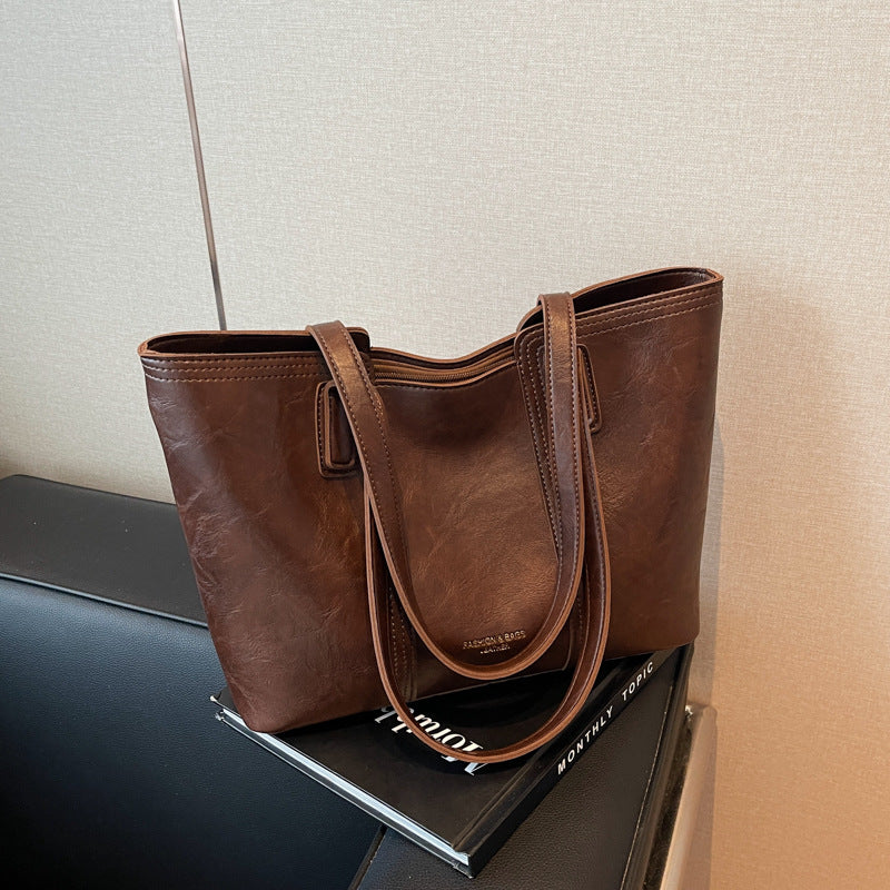 Large Capacity Women's Shoulder Bag 2025 New Fashion Commuting Trendy Handbag Large Bag Trendy Tote Bag