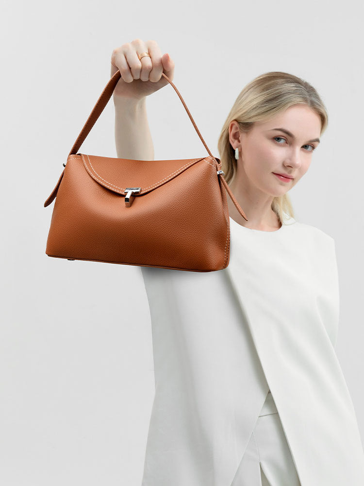 BELLAITY Small Handbag with Metal Clasp