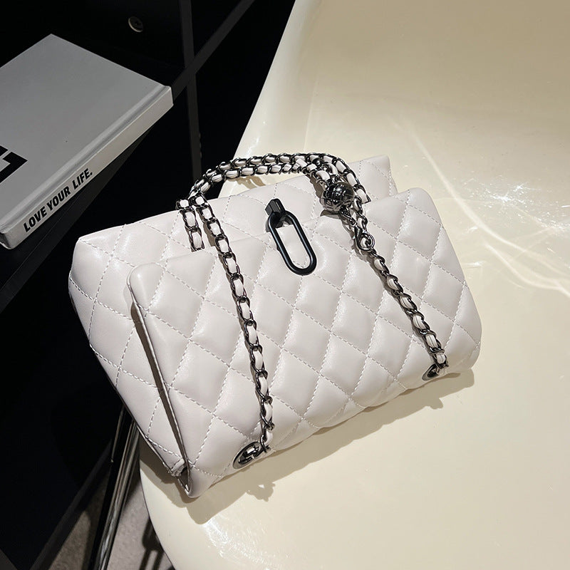 High-Quality Texture Bag for Women Autumn Winter 2025 New Trendy Fashion Quilted Chain Bag Niche Ladies Single Shoulder Crossbody Bag